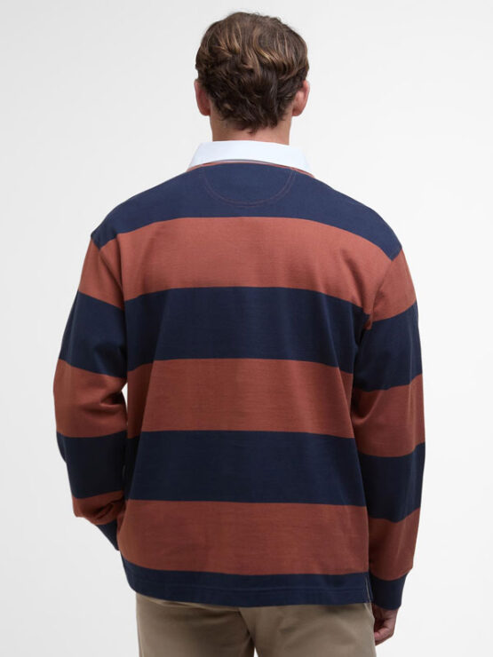 Barbour Broome Rugby Shirt Navy / Rust - Image 3