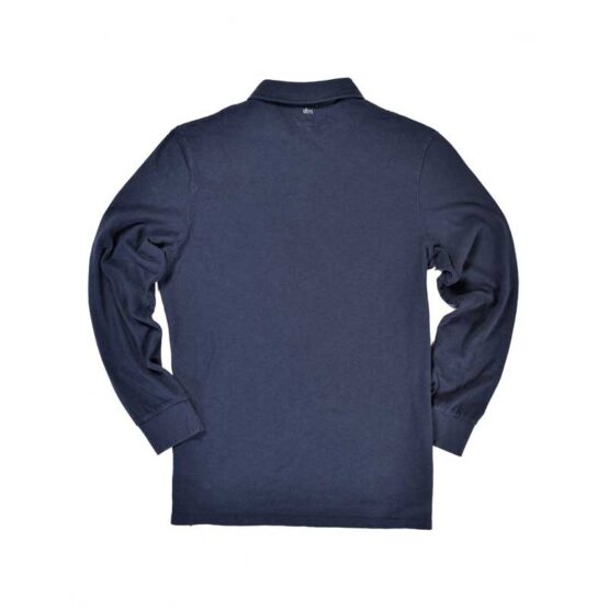 Long Sleeve Polo Shirt Blue - Image 4