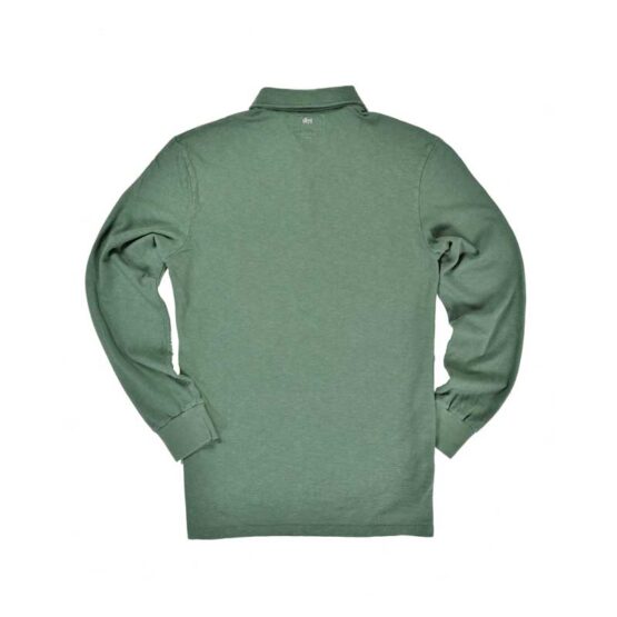 Long Sleeve Polo Shirt Green - Image 3