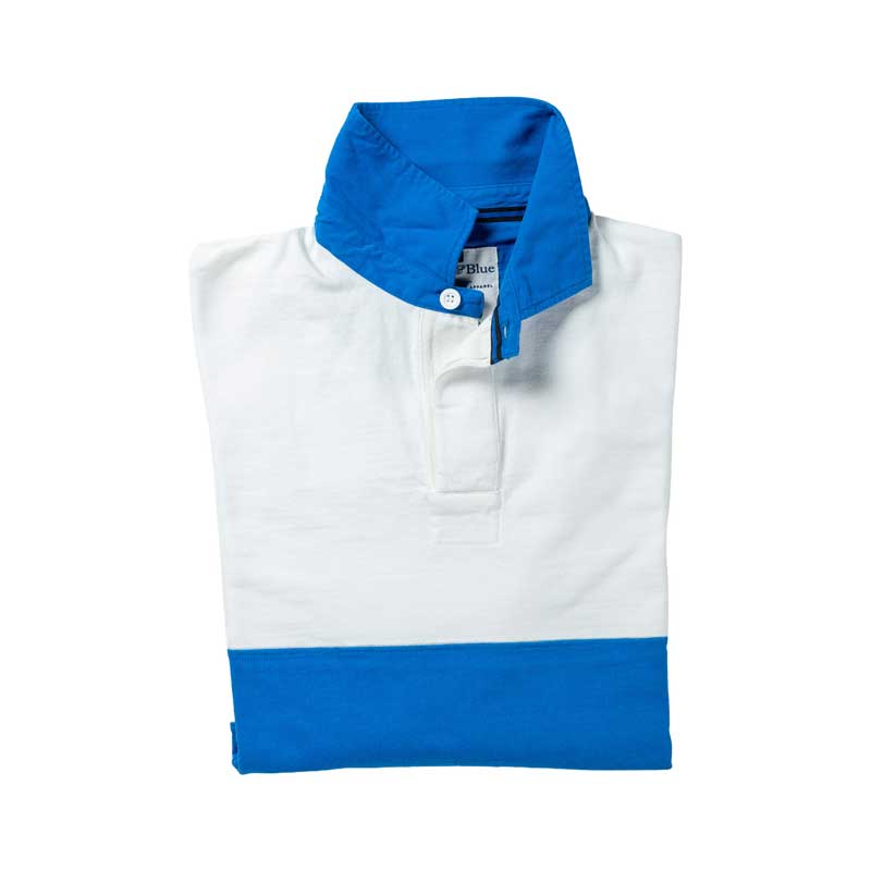 Heritage Rugby Shirt French Blue Hoop 1871 - Image 3