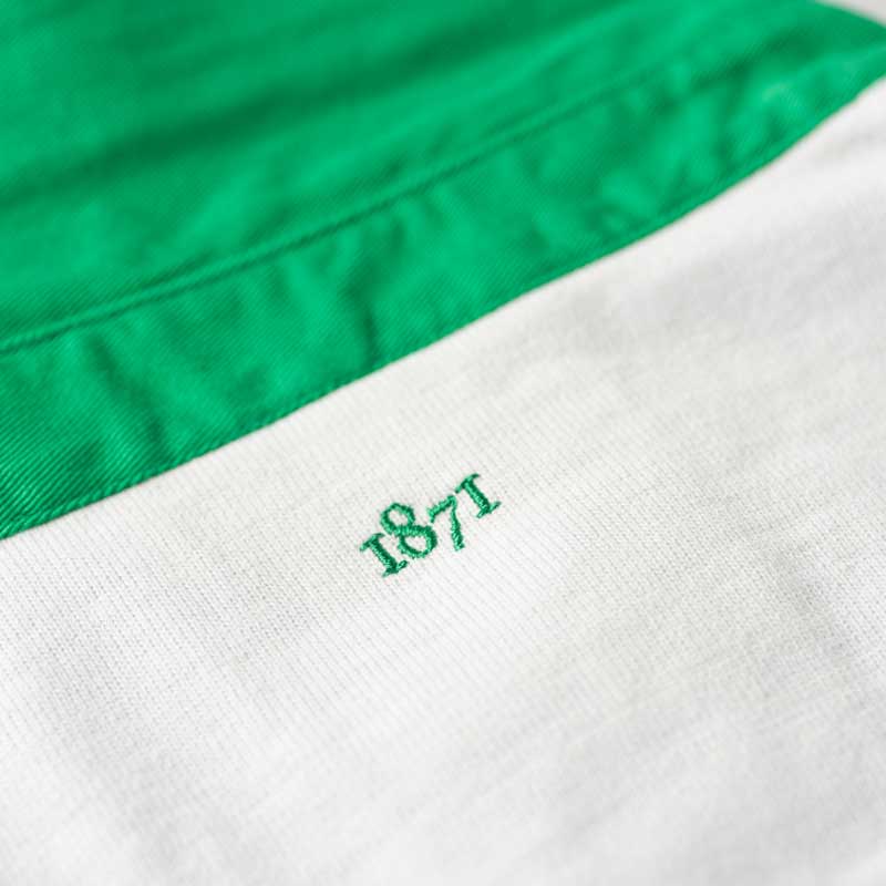 Heritage Rugby Shirt Bright Green Hoop 1871 - Image 6