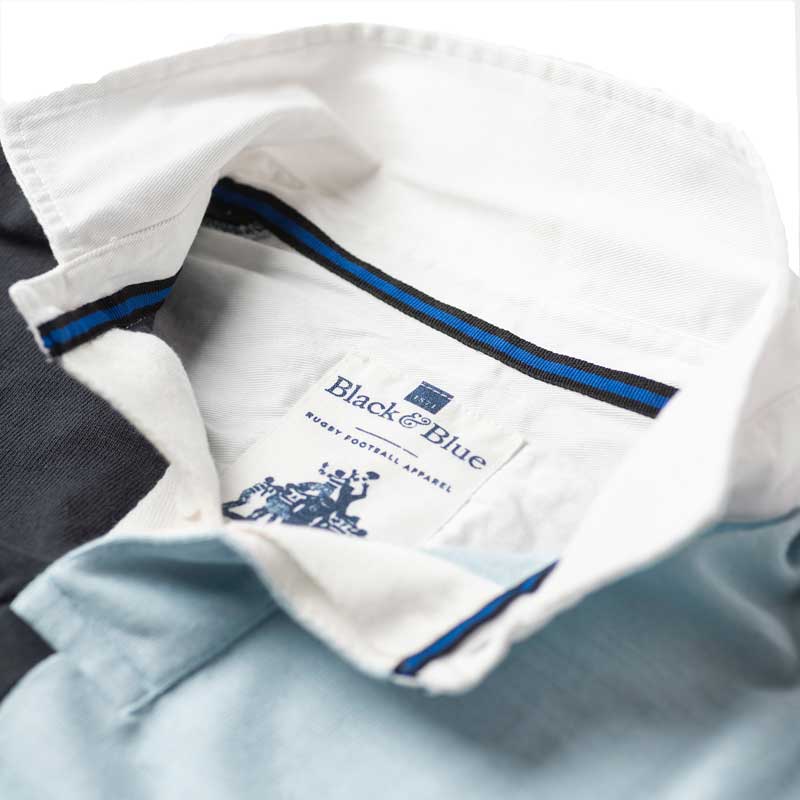 Heritage Rugby Shirt Quarter Asphalt Sky Blue - Image 6