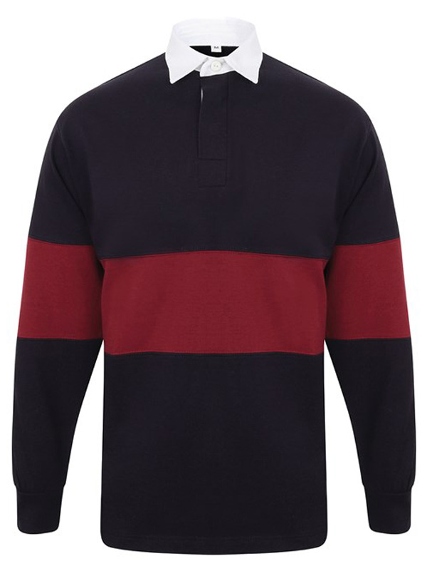 Rugby_Shirt_Panelled_Dukes_Forest_Navy_Burgundy Rugby_Shirt_Panelled_Dukes_Forest_Navy_Burgundy