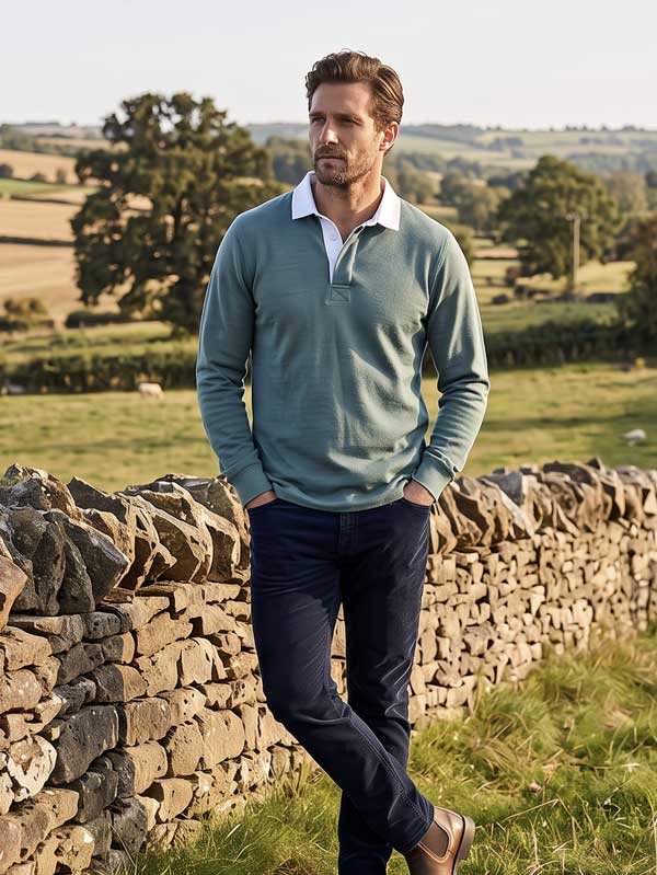 Rugby_Shirt_Duke_s_Forest_Plain_Green_With_White_Collar_5 Rugby_Shirt_Duke_s_Forest_Plain_Green_With_White_Collar_5